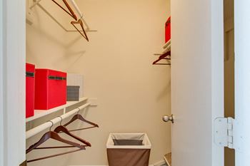 walk in closet with hangers at Laurel Springs, Raleigh, 27609